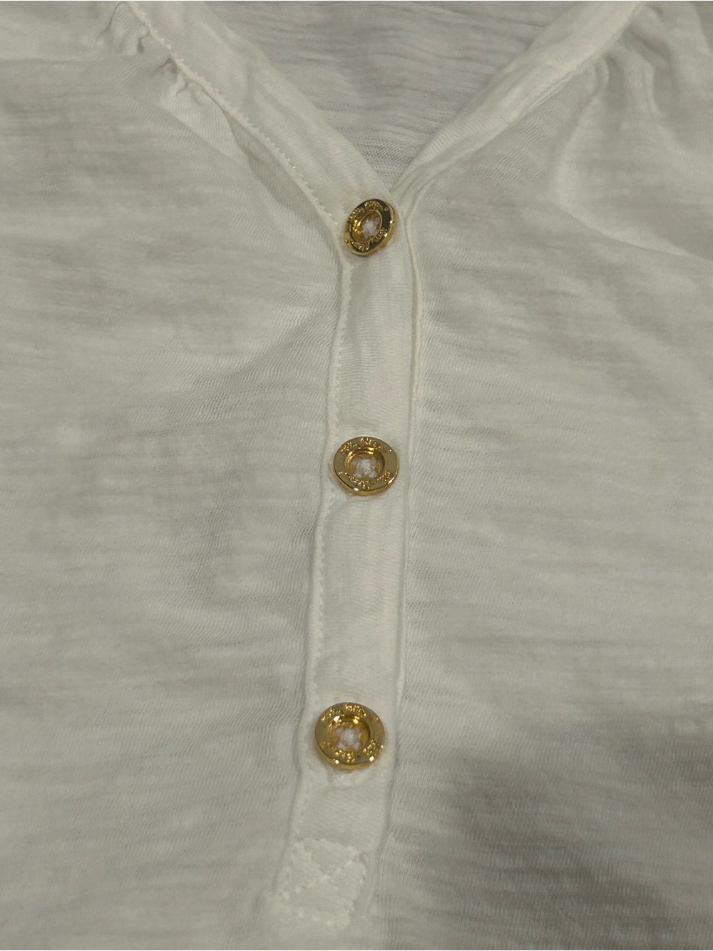 Lilly Pulitzer White V‑Neck Henley Tank Top size XL - Picture 6 of 8